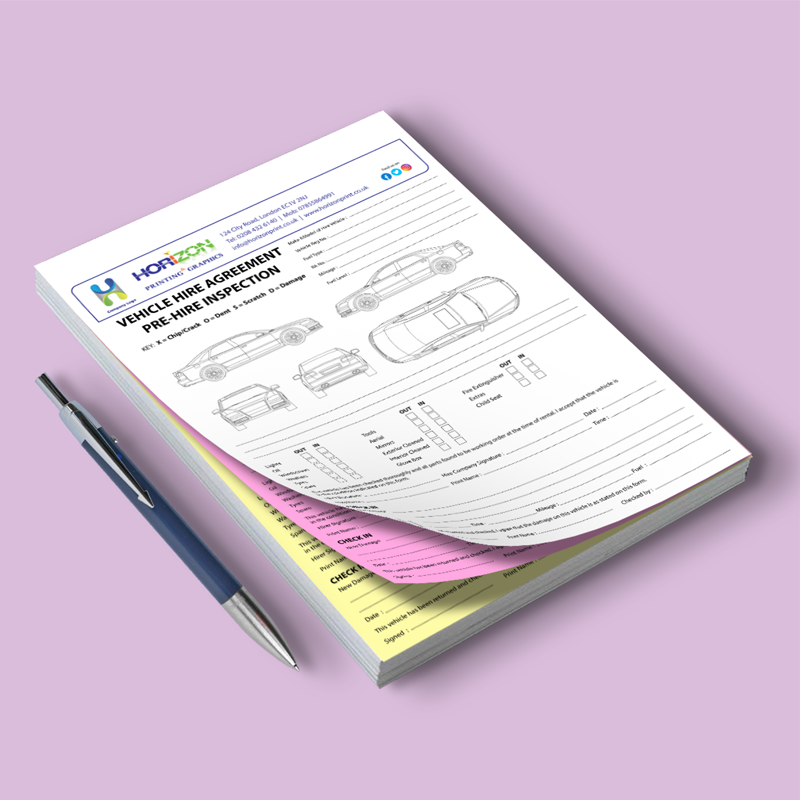 A4 Vehicle Hire Pre-Inspection Form - Image 3