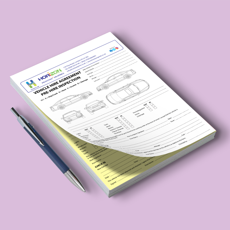 A4 Vehicle Hire Pre-Inspection Form - Image 4