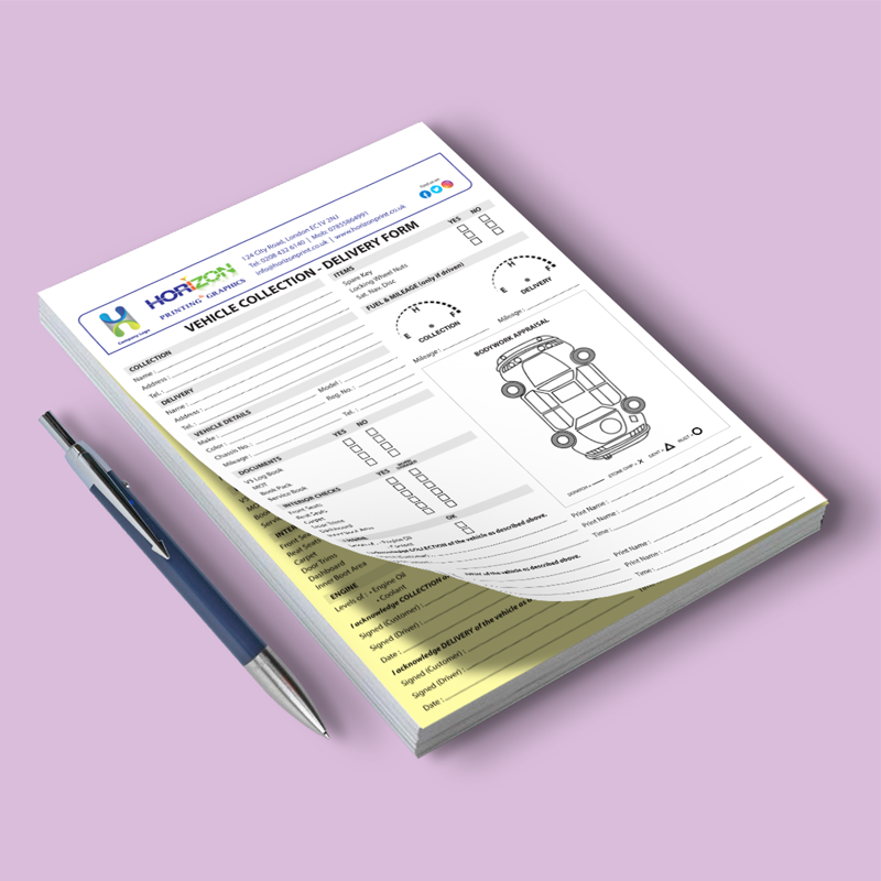 A4 Vehicle Collection Delivery Form - Image 4