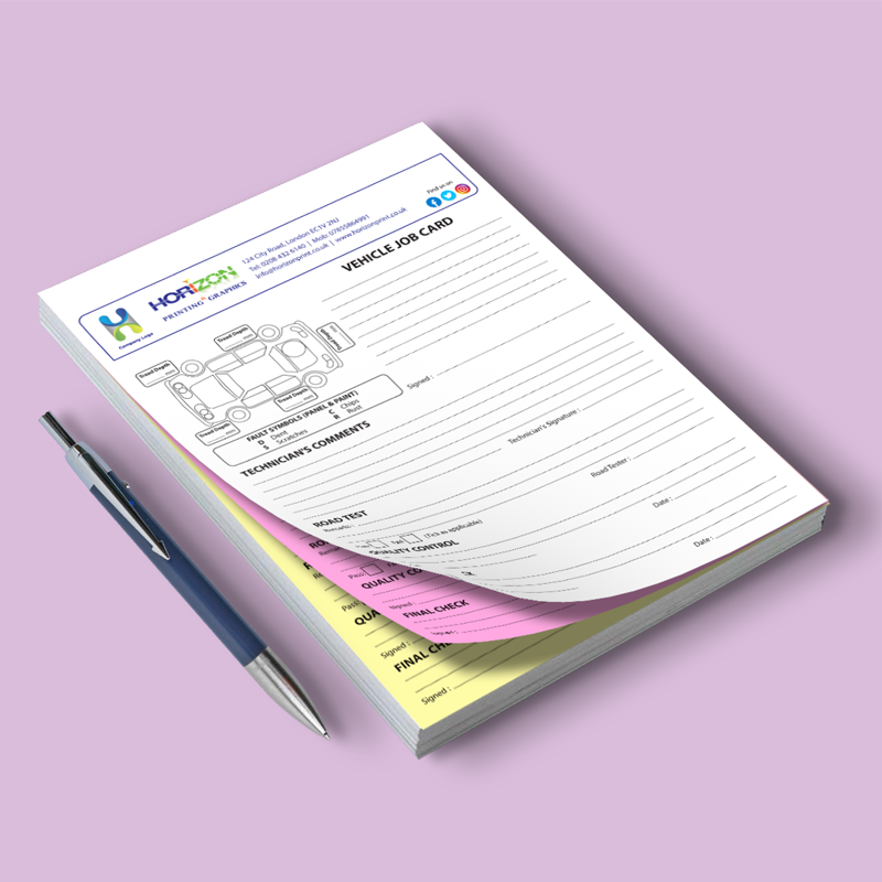 A4 Vehicle Job Card - Image 3
