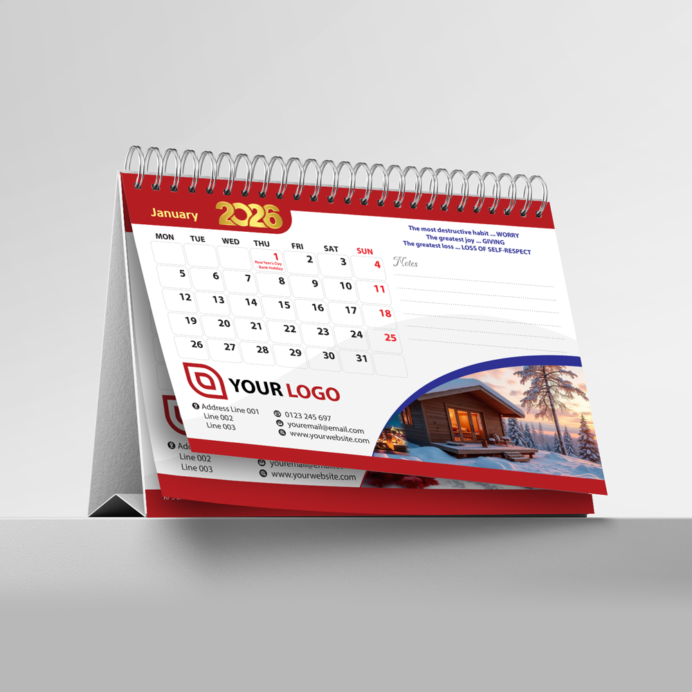 A5 Landscape Desk Calendars